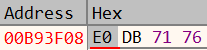 The four bytes at the relocated cache contain the same GetTickCount pointer.