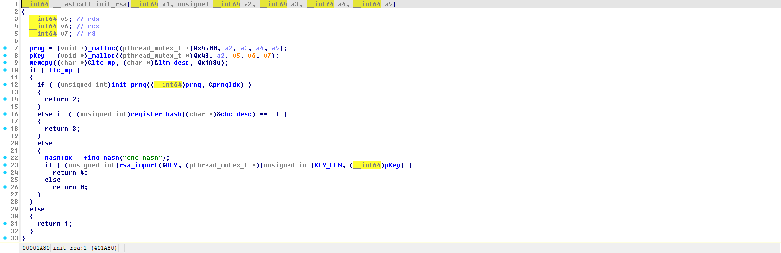 init_rsa() pseudocode