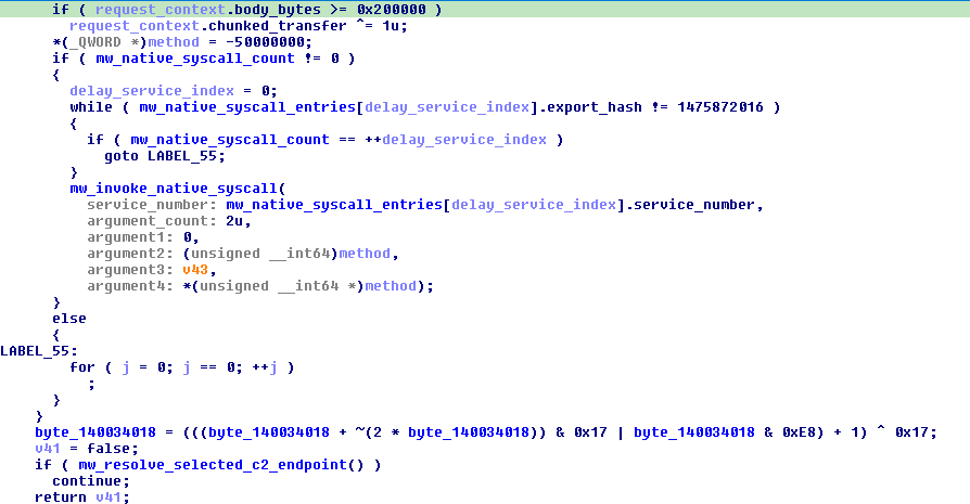 Relative delay followed by endpoint-selector advancement