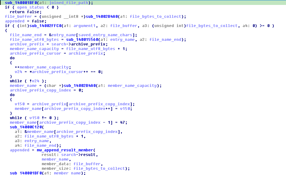 Selected file read and named-record append
