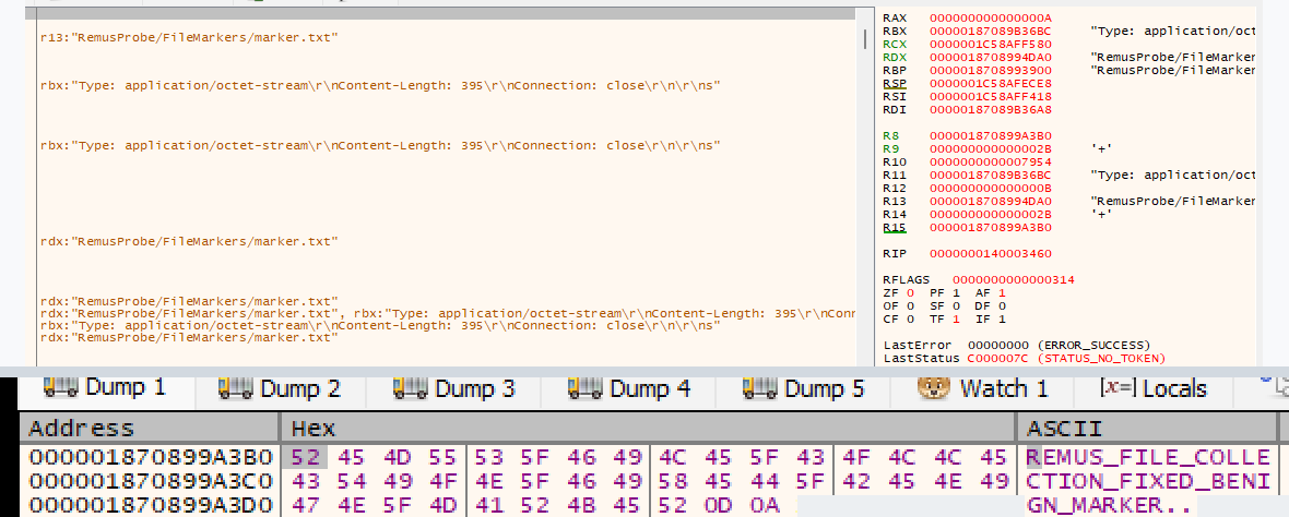 File record name, buffer and length at the shared serializer