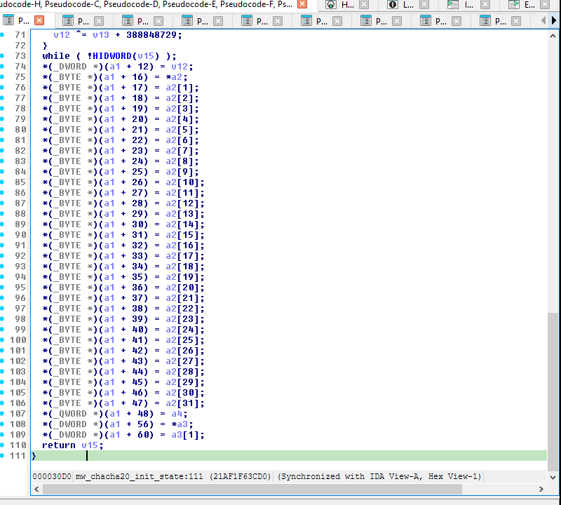 Figure 13 — mw_chacha20_init_state pseudocode